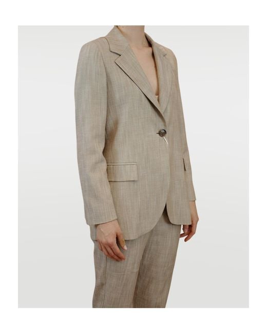 iBlues Natural Single Button Blazer