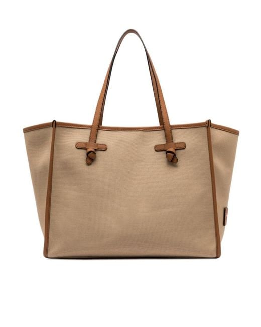 Gianni Chiarini Natural Marcella Logo Patch Tote Bag