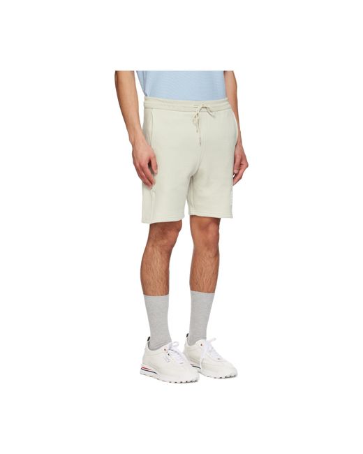Thom Browne Natural Mid-Rise Drawstring Track Shorts for men