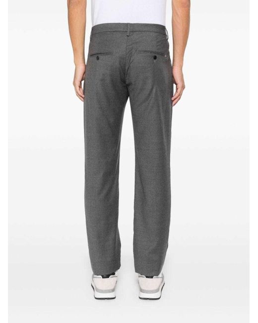 Dondup Gray Tailored Wool Pants for men