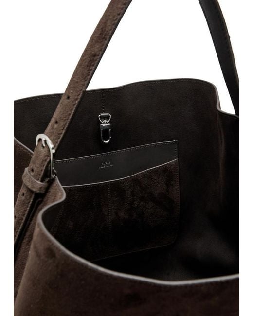 Totême Black Belted Suede Tote