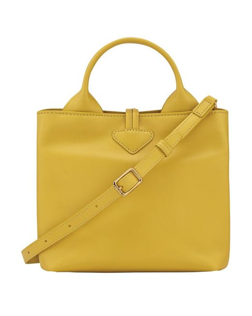 Longchamp Yellow Small Roseau Tote Bag