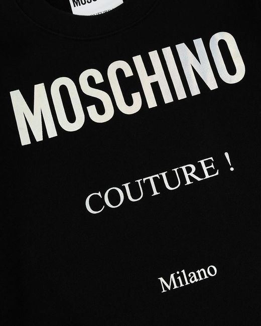 Moschino Black Logo Printed Sweater
