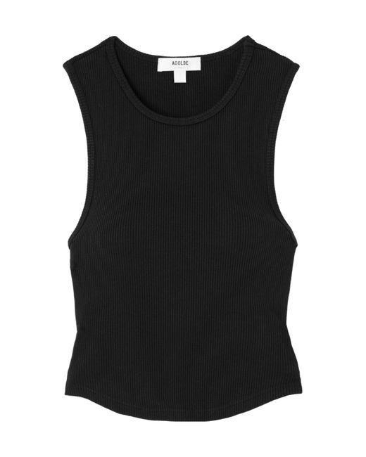 Agolde Black Nova Ribbed Vest