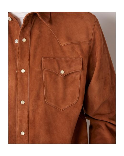 Officine Generale Orange Overshirt Marshell for men