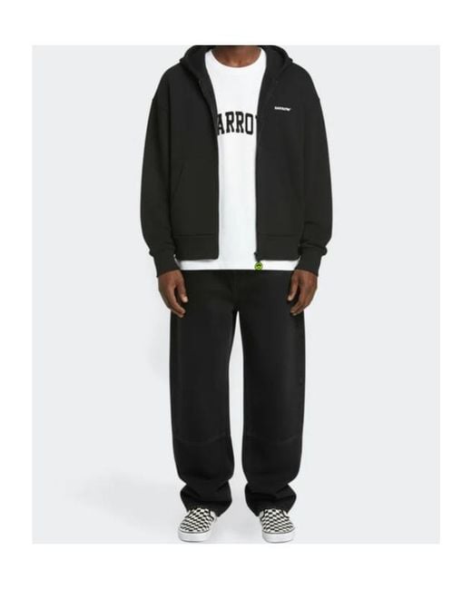 Barrow Black Zip-Up Hoodie for men