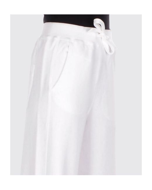 Dondup White Fleece Drawstring Pants