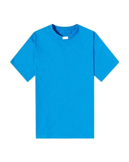 Heron Preston Blue Logo Embroidered Crewneck T-Shirt for men