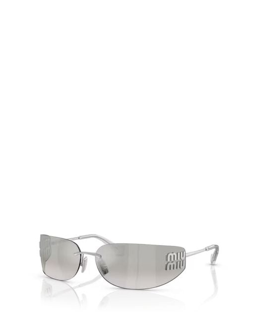 Miu Miu White Eyewear Aube Sunglasses for men