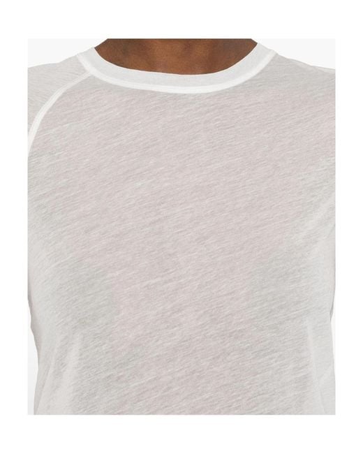 Helmut Lang White Twisted Sheer T-Shirt