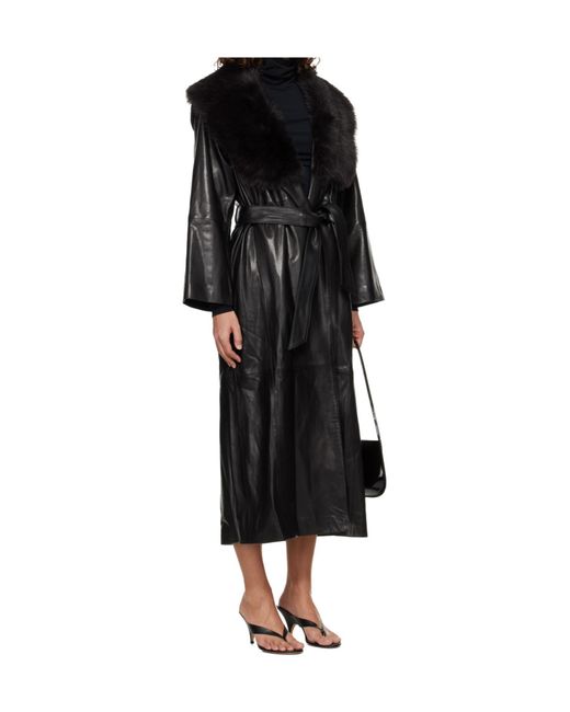 Nour Hammour Black Long-Sleeved Coat