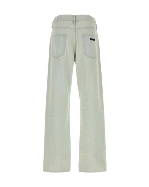 Fear Of God Gray Straight Five-Pocket Jeans for men