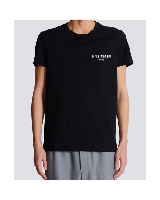 Balmain Black Vintage Short-Sleeved T-Shirt for men