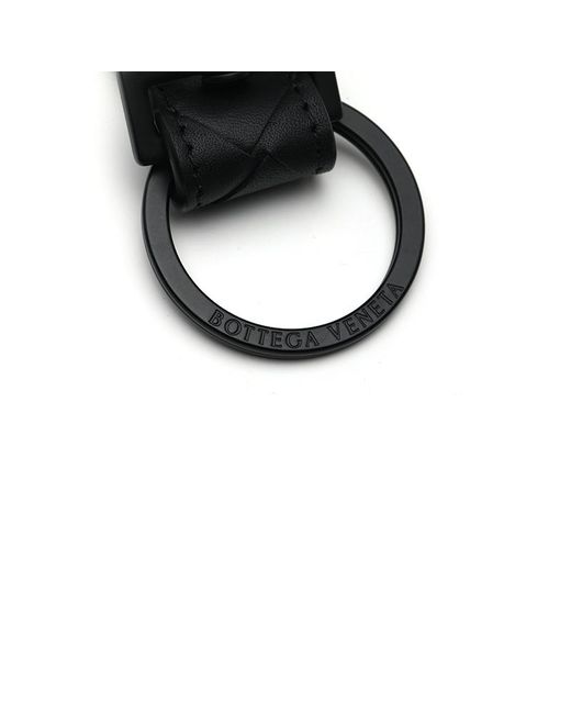 Bottega Veneta White Logo Keychain for men