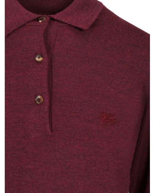 Etro Purple Polo Shirt