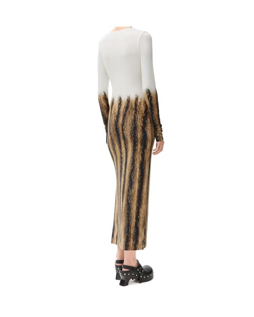 Loewe White Tube Crewneck Dress
