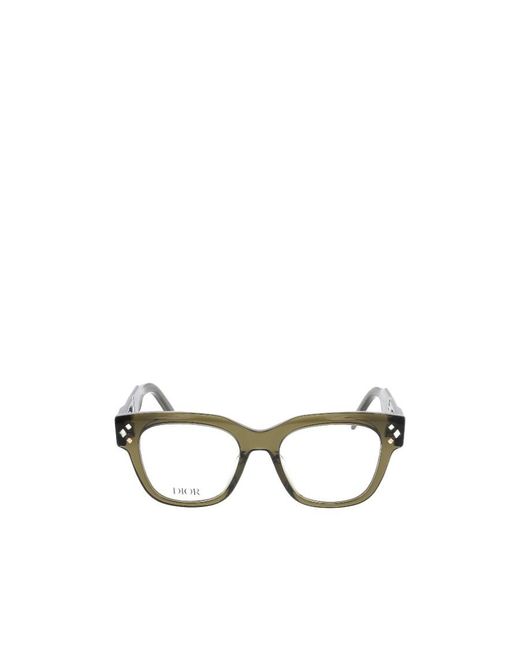 Dior Metallic Eyewear Square Frame Glasses for men