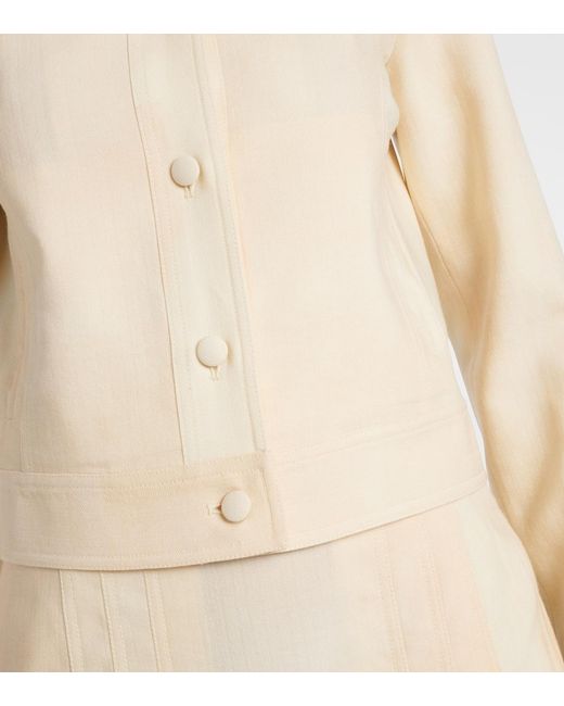 Gabriela Hearst Natural Tereza Short Virgin Wool Jacket
