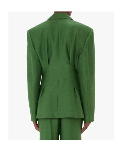 J.W. Anderson Green Jw Anderson Tailored Hourglass Blazer