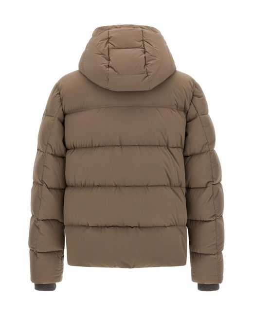 Moorer Brown Long-Sleeved Cotton Jacket for men