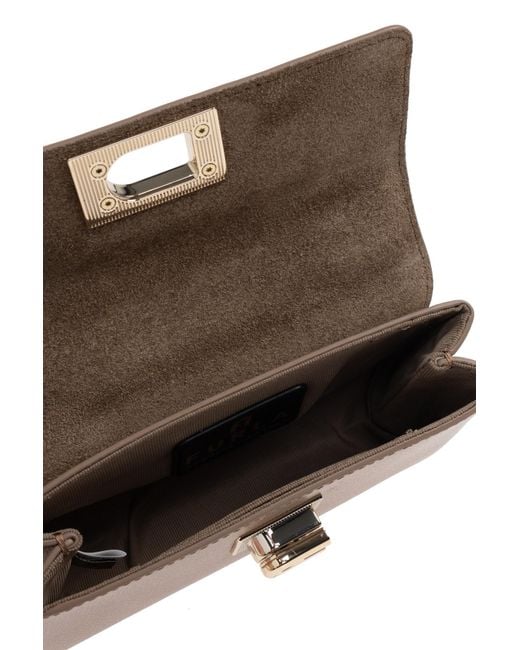 Furla Brown 1927 Chain-Linked Mini Tote Bag