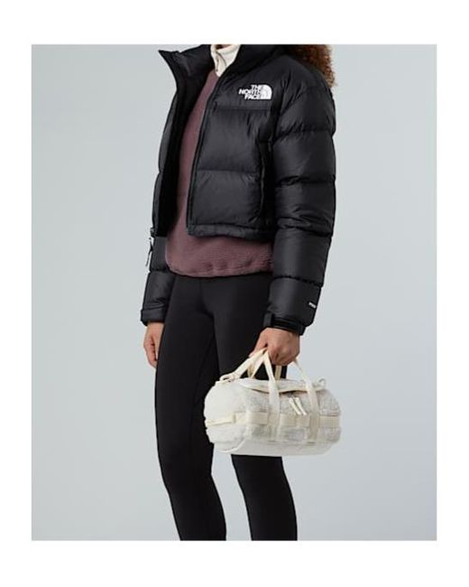 The North Face Black Nuptse Cropped Padded Jacket