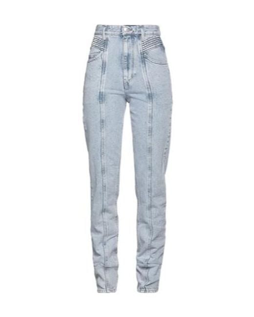 Isabel Marant Blue Straight-Leg Jeans