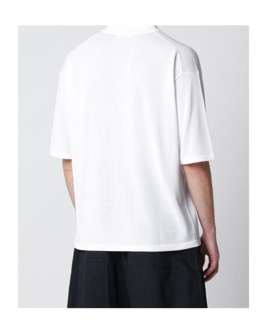 Roberto Collina White Cotton Knit Polo Shirt for men