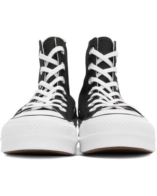 Converse Black Chuck Taylor All Star Canvas Platform High Top Sneakers