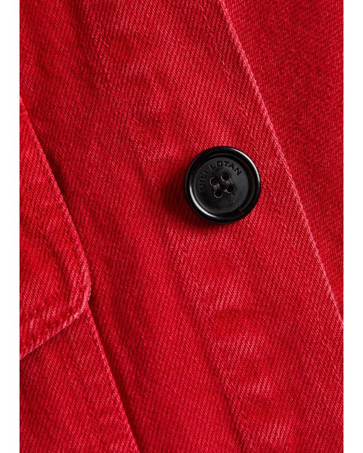 Nili Lotan Red Denim Jacket
