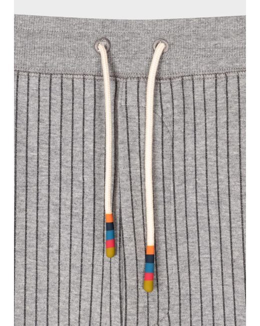 Paul Smith Gray Pinstripe-Pattern Track Pants for men
