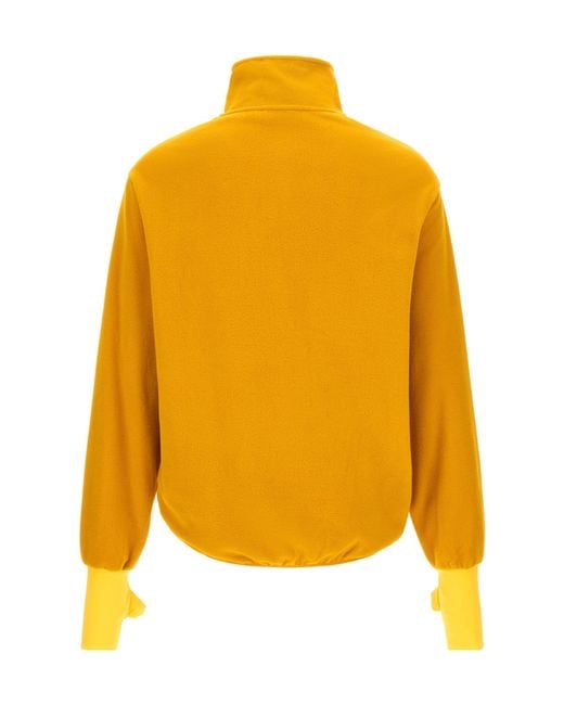 Entire studios Yellow Shell Fleece Half Zip Sweatshirt for men