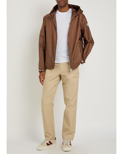 Moncler Brown Hooded Jacket for men
