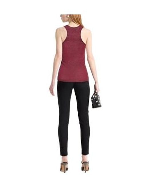 Isabel Marant Red Stripe Sleeveless T-Shirt