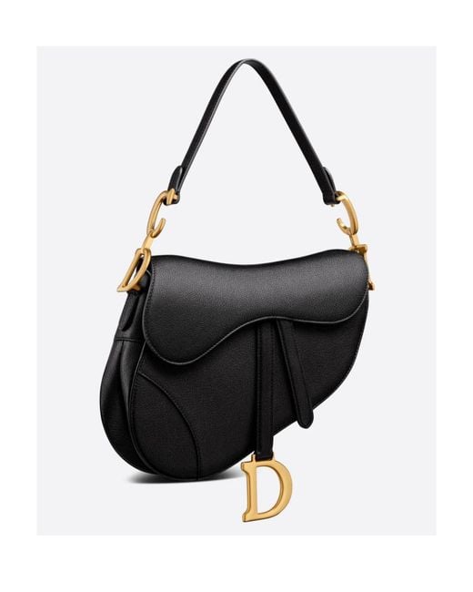 Dior Black Saddle Bag With Strap