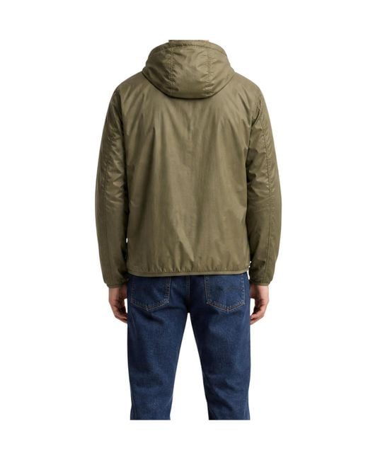 K-Way Black Reversible Logo Coat for men