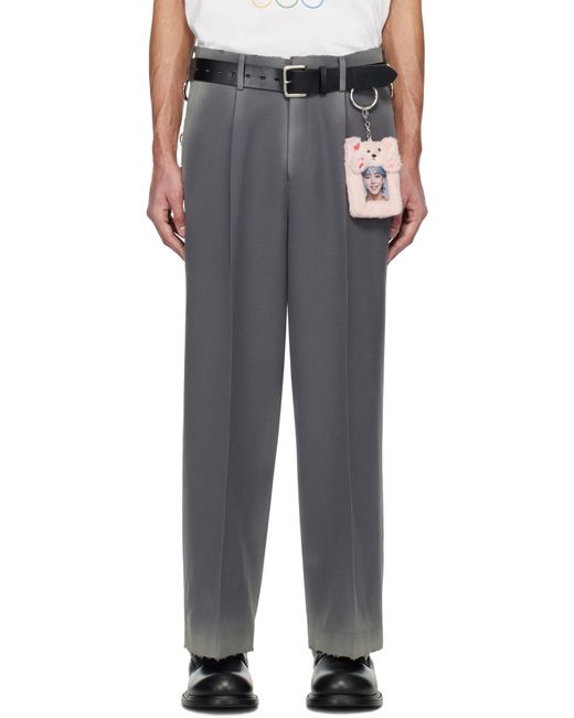 Doublet Gray Dusty Tailored Pants for men