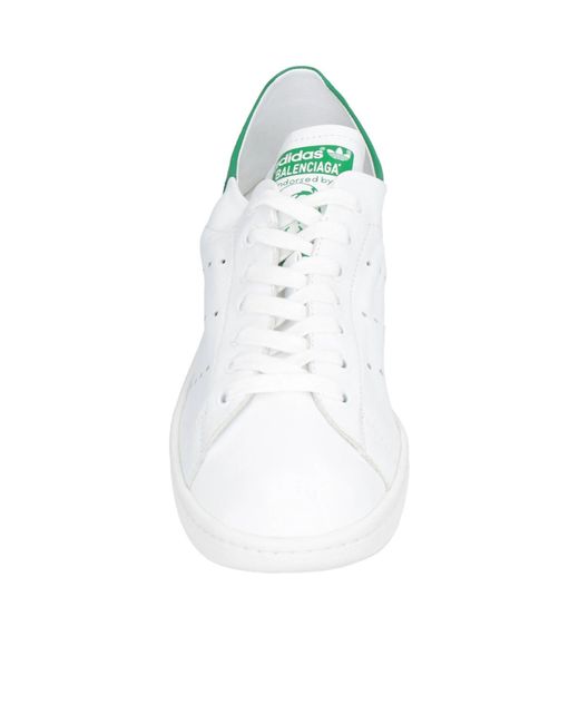Balenciaga White Simple Low-Top Leather Shoes