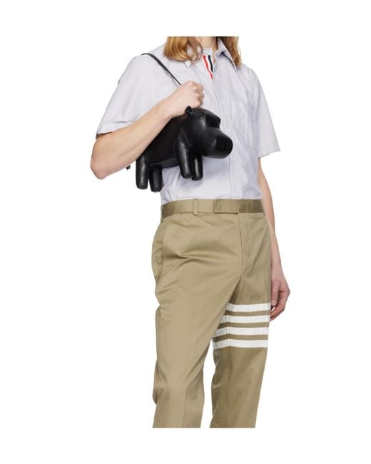 Thom Browne White Short-Sleeve Pocket Shirt for men