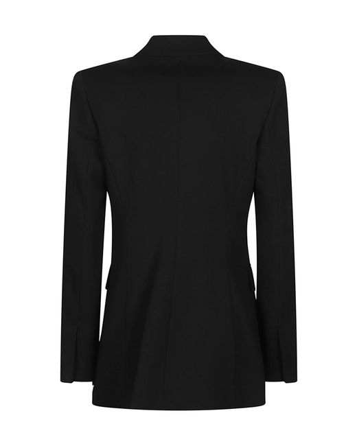 Pinko Gray Double-Breasted Peak-Lapel Blazer