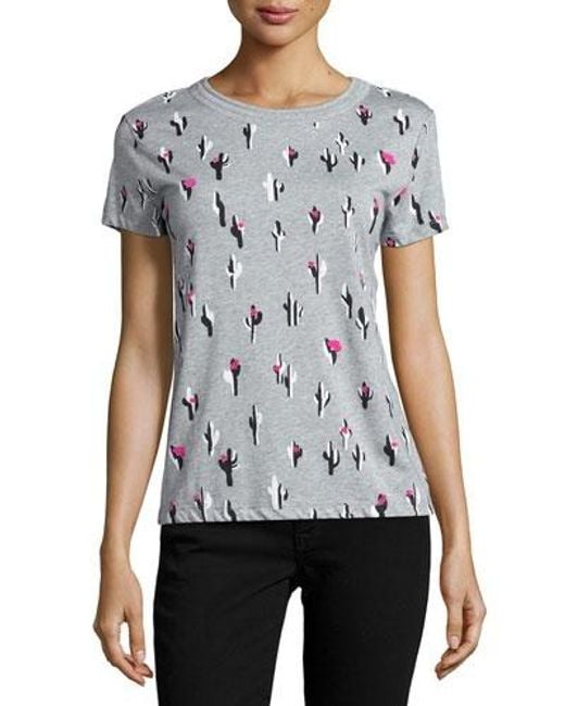 KENZO Gray Cactus Printed Plain Knitted T-Shirt