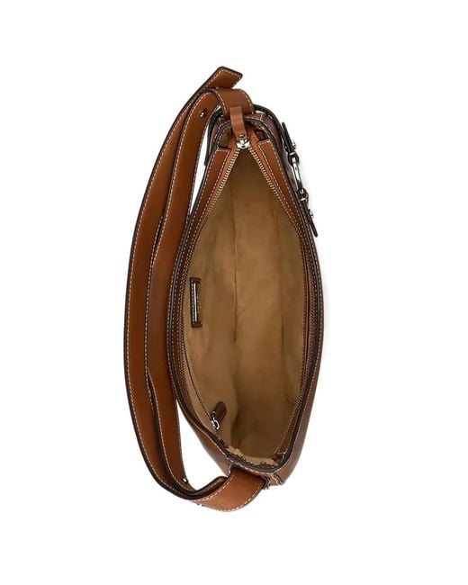 Ralph Lauren Brown Buckle-Detail Shoulder Bag