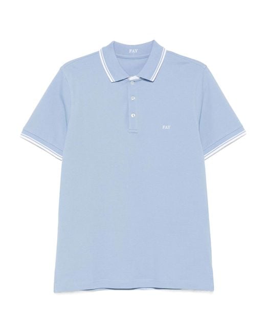 Fay Blue Classic Polo Shirt for men