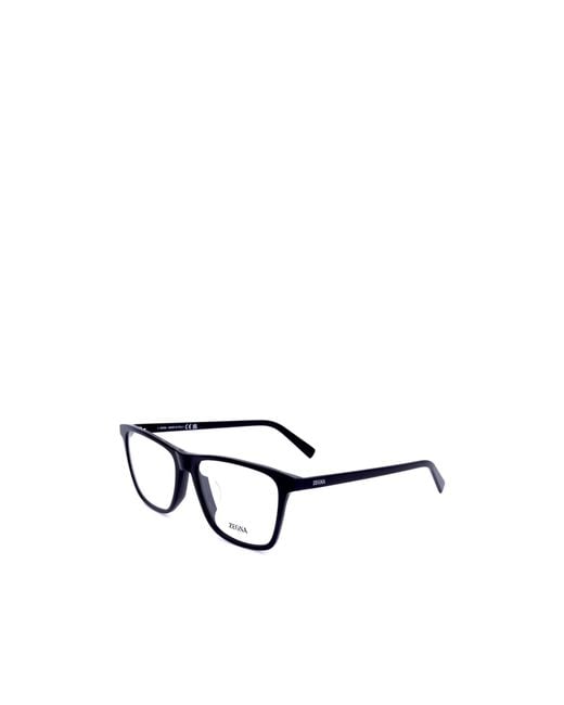 Zegna White Rectangle-Frame Glasses for men