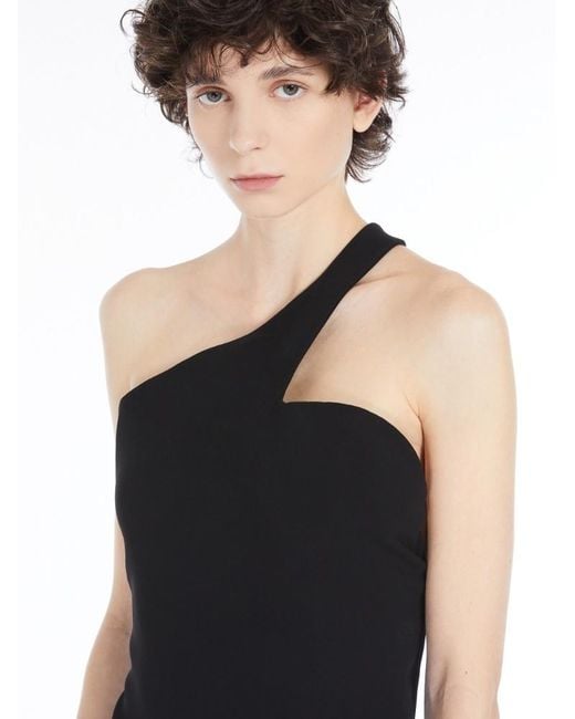 Sportmax Black A Bare-Back Dress