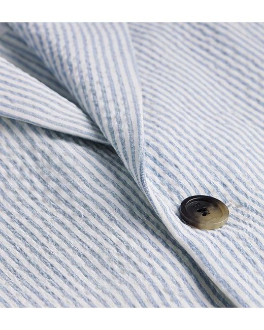 Dior Blue Iviera Single-Breasted Jacket for men