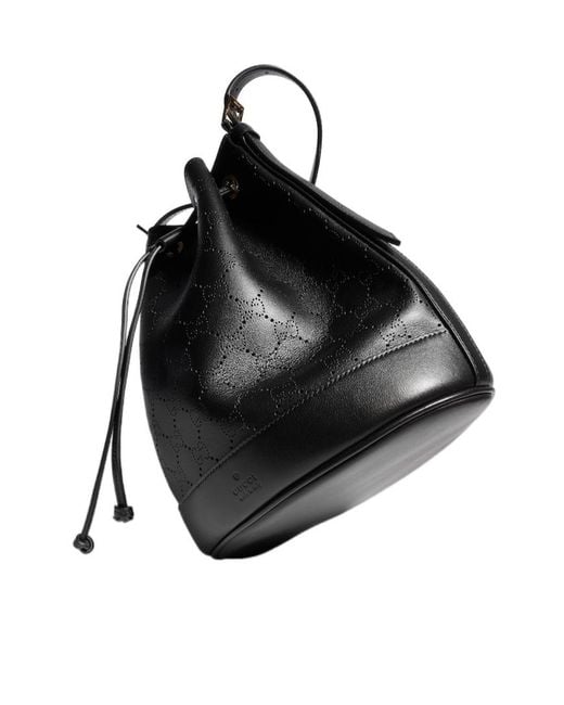 Gucci Black Venice Small Bucket Bag