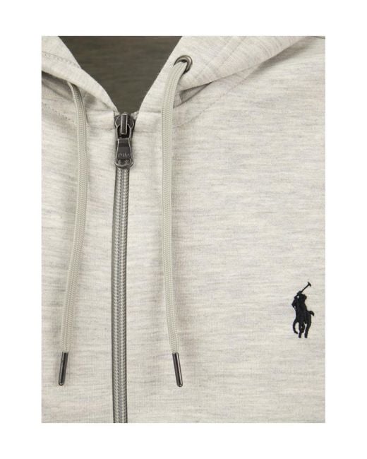 Polo Ralph Lauren Gray Double Knit Hoodie Sweatshirt for men