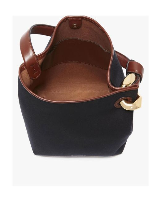 J.W. Anderson Black Jw Anderson Logo Stamp Chain-Linked Shoulder Bag