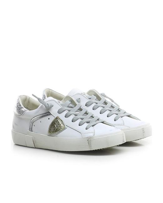 Philippe Model White Prsx Low-Top Sneakers